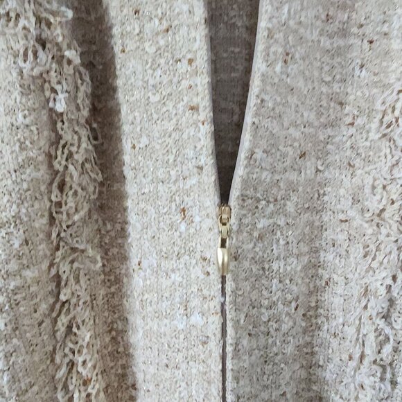 St John Marie Tan Brown Santana Knit Zip Tunic Blazer 12 - Picture 5 of 16